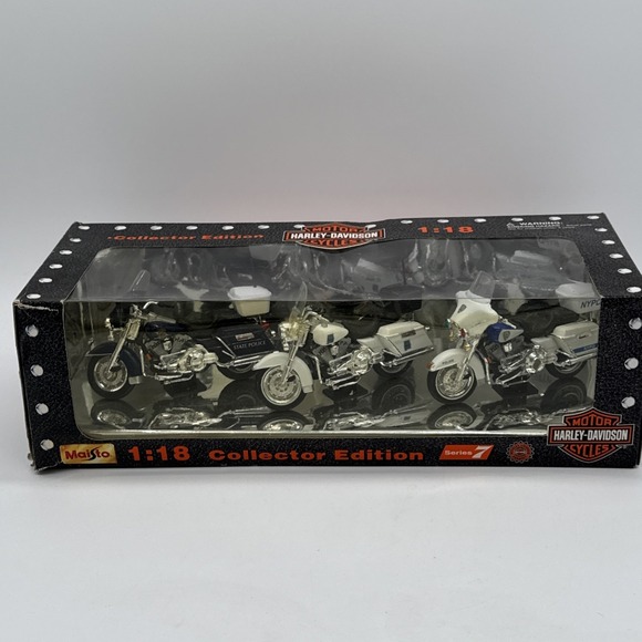 maisto Other - Maisto 1:18 Harley Davidson Police Motorcycle Set Series 7‎ State Police 32029